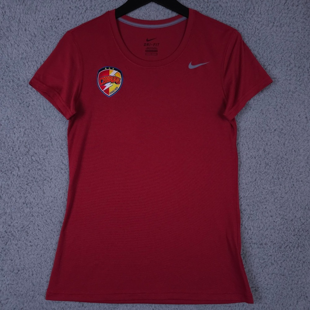 Chargers Soccer Club‎ Shirt Womens Small Red Nike Dri Fit Legend Performance Tee